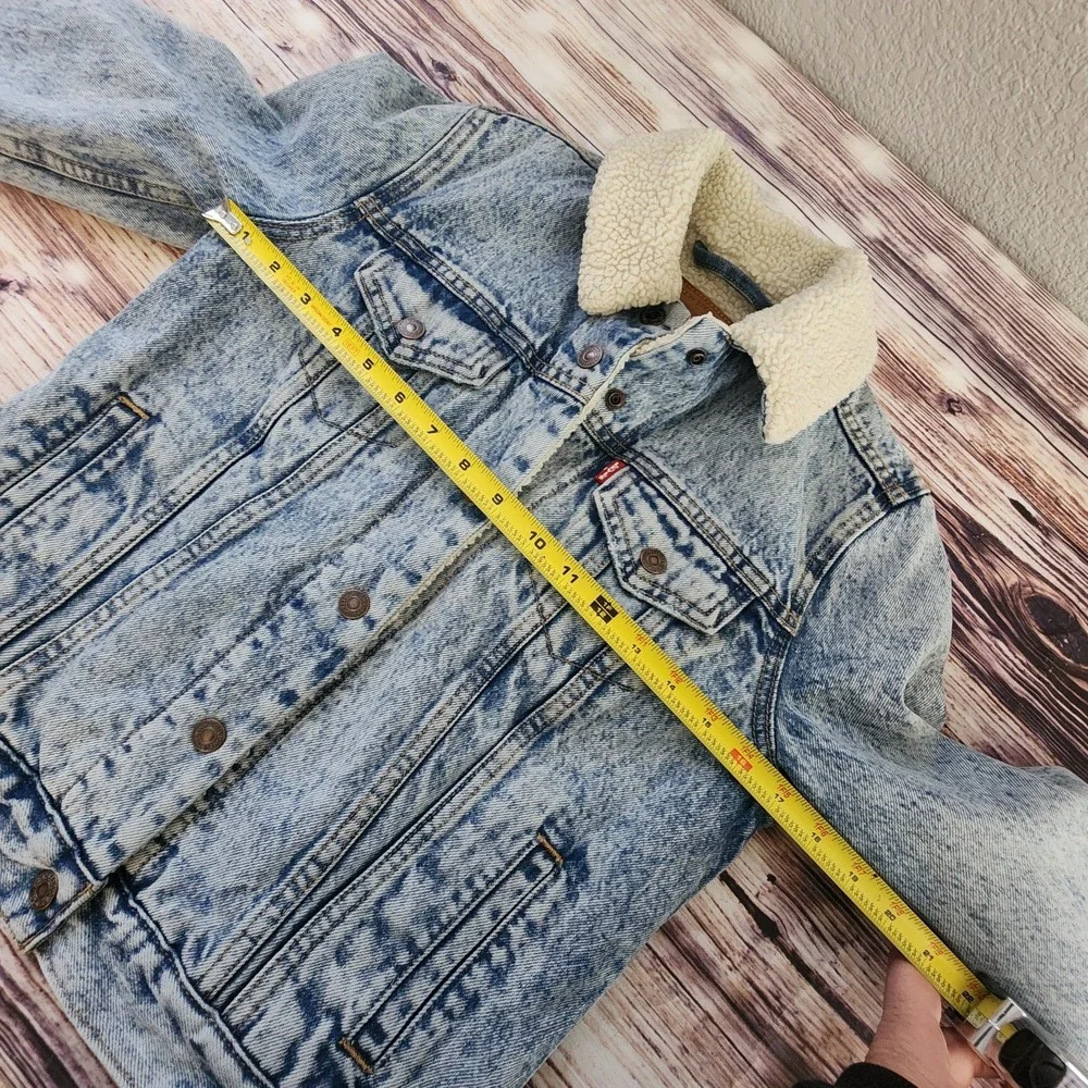 Levi's Men's Blue Sherpa-Lined Denim Jacket